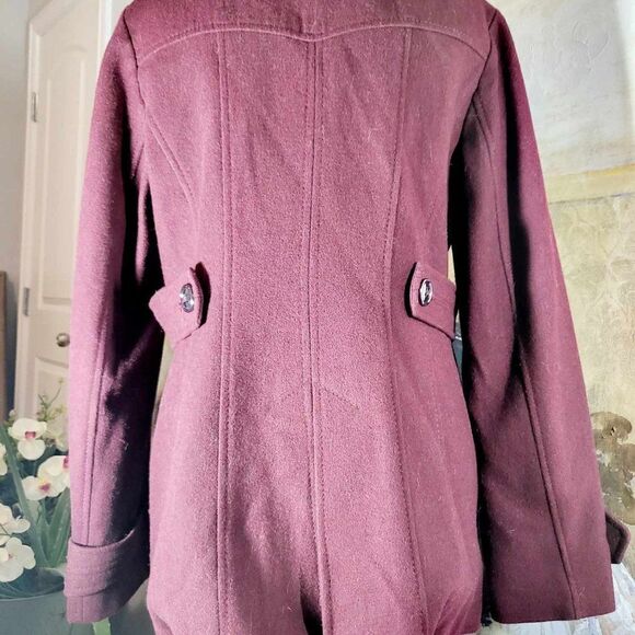 Used: APT 9 WOOL COAT. SIZE: SMALL, COLOR: MAROON - Picture 7 of 12